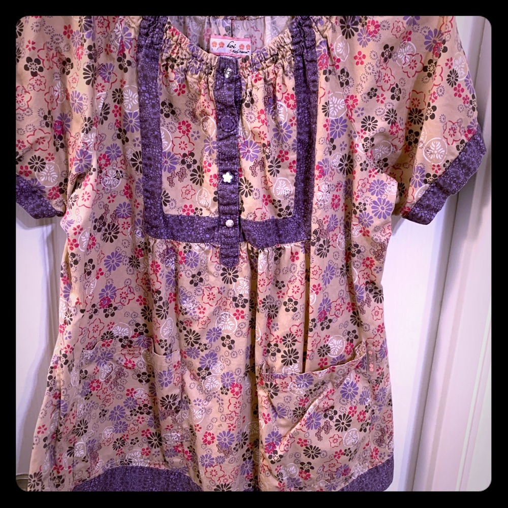 Koi scrub top